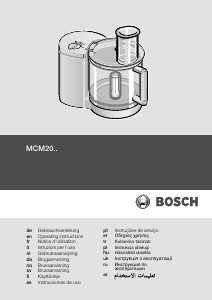 Kullanım kılavuzu Bosch MCM2054 Mutfak robotu