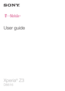 Manual Sony Xperia Z3 (T-Mobile) Mobile Phone