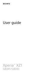 Manual Sony Xperia XZ1 Mobile Phone