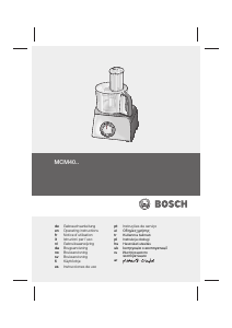 Manual Bosch MCM4000 Food Processor