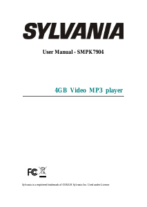 Handleiding Sylvania SMPK7904 Mp3 speler