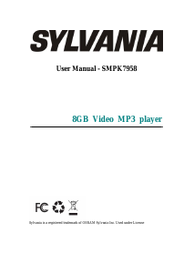 Manual Sylvania SMPK7958 Mp3 Player