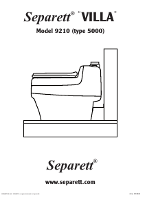 Manual Separett Villa 9210 Toilet