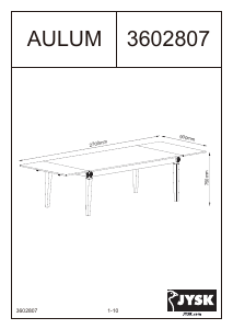 Käyttöohje JYSK Aulum (90x180) Ruokapöytä