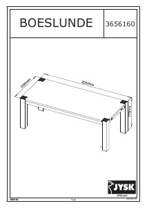 Handleiding JYSK Boeslunde (100x220x77) Eettafel