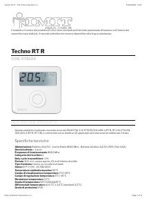 Manuale IMIT 578124 Techno RT R Termostato