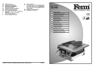 Bedienungsanleitung FERM TCM1002 Fliesenschneidmaschine