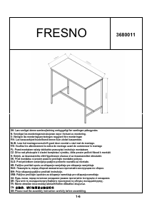 Εγχειρίδιο JYSK Fresno (60x120x105) Τραπέζι τραπεζαρίας