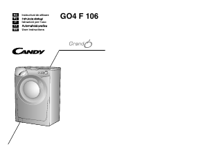 Manual Candy GO4 F106/L1-S Mașină de spălat