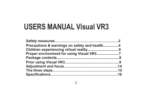 Handleiding Allview Visual VR3 VR-bril