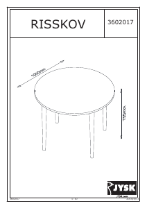 Manual JYSK Risskov (100x76) Dining Table