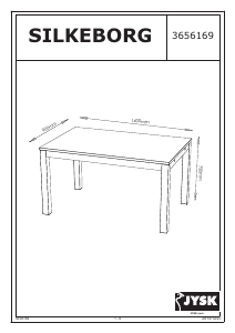 Manuale JYSK Silkeborg (90x140x75) Tavolo da pranzo