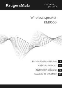 Manual Krüger and Matz KM0555 Speaker