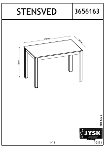 Handleiding JYSK Stensved (70x115x75) Eettafel