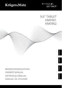 Handleiding Krüger and Matz KM0962-B Tablet
