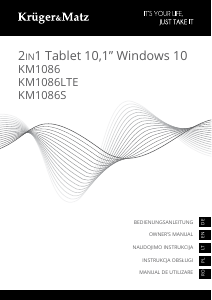 Vadovas Krüger and Matz KM1086 Planšetinis kompiuteris