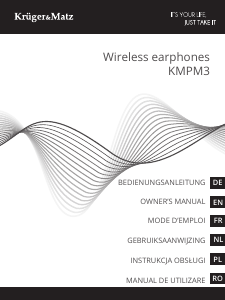 Manual Krüger and Matz KMPM3 Headphone