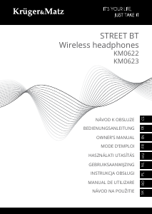 Használati útmutató Krüger and Matz KM0623 Street BT Fejhallgató