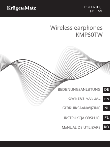 Manual Krüger and Matz KMP60TW Headphone