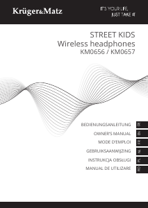 Manual Krüger and Matz KM0657 Street Kids Headphone