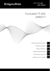 Manual Krüger and Matz KM0517 Turntable