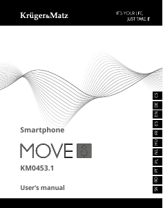 Használati útmutató Krüger and Matz KM04531-G Move 8 Mobiltelefon