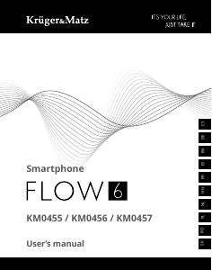 Használati útmutató Krüger and Matz KM0455-B Flow 6 Mobiltelefon