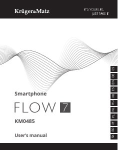 Használati útmutató Krüger and Matz KM0485-B Flow 7 Mobiltelefon