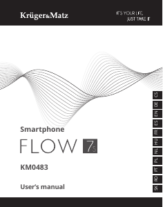 Manual Krüger and Matz KM0483-N Flow 7s Telefone celular