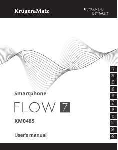 Manual Krüger and Matz KM0485-G Flow 7 Telefone celular