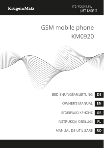 Manual Krüger and Matz KM0920-B Telefon mobil