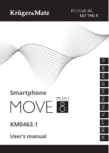 Instrukcja Krüger and Matz KM04631-B Move 8 Mini Telefon komórkowy