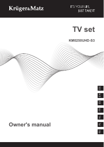 Manual Krüger and Matz KM0250UHD-S3 Televizor LED