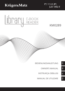 Manual Krüger and Matz KM0289 Library E-Reader