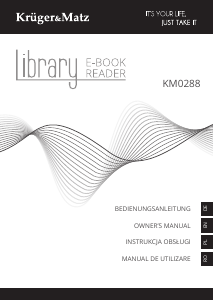 Manual Krüger and Matz KM0288 Library E-Reader