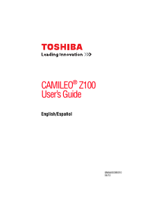 Manual Toshiba Camileo Z100 Camcorder