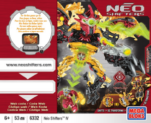 Rokasgrāmata Mega Bloks set 6332 Neo Shifters Kero-Tox