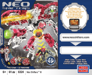 Hướng dẫn sử dụng Mega Bloks set 6324 Neo Shifters Simia-Rix