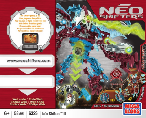 Rokasgrāmata Mega Bloks set 6326 Neo Shifters Anax-Dak