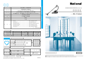 説明書 ナショナル MC-F1XA2 掃除機