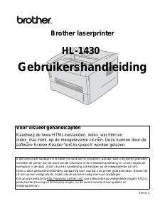 Handleiding Brother HL-1430 Printer