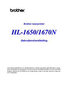 Handleiding Brother HL-1650 Printer