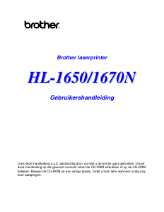 Handleiding Brother HL-1670N Printer