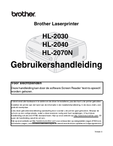 Handleiding Brother HL-2030 Printer