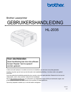 Handleiding Brother HL-2035 Printer