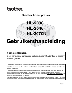 Handleiding Brother HL-2040 Printer