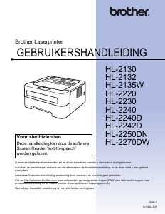 Manual de uso Brother HL-2130 Impresora