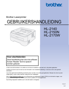 Handleiding Brother HL-2150N Printer