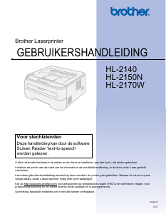 Handleiding Brother HL-2170W Printer