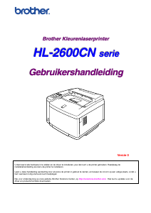 Handleiding Brother HL-2600CN Printer